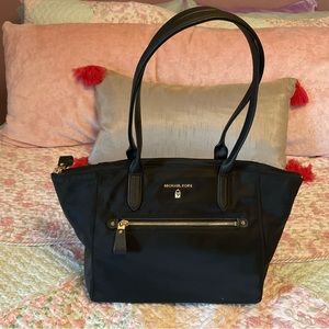 Michael Kors Shimmering Black Nylon travel Tote